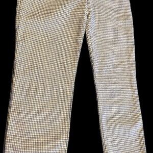 Theory Black and Yellow Plaid Pants. Size 2